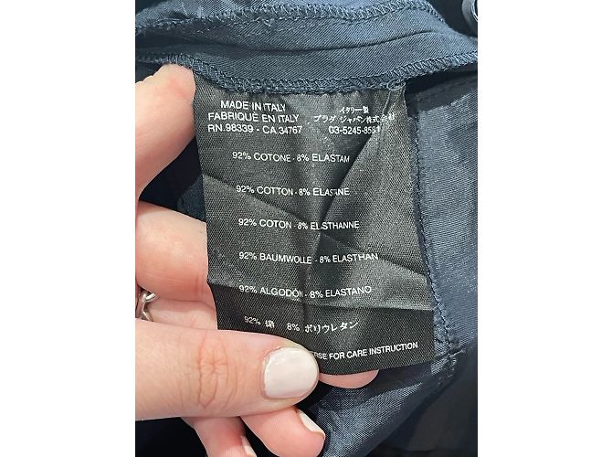 Pantalones PRADA T.IT 38 Algodón Azul - vista 4