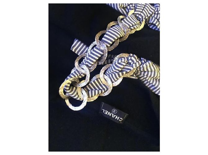 ***Chanel Seidenkaschmirkleid Schwarz Silber Hardware - Ansicht 3