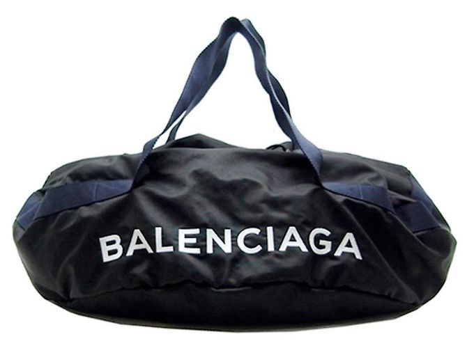 ***Borsa da viaggio Balenciaga Nero Blu navy - vista 2
