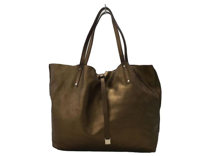 ***Tiffany & Co. Wendbare Einkaufstasche aus Leder Braun Metallisch Bronze - Ansicht 2