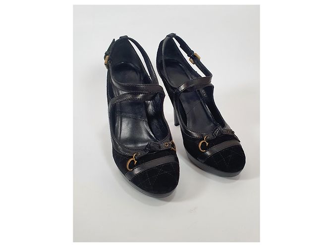 Sandali Dior in scamosciato nero - vista 2