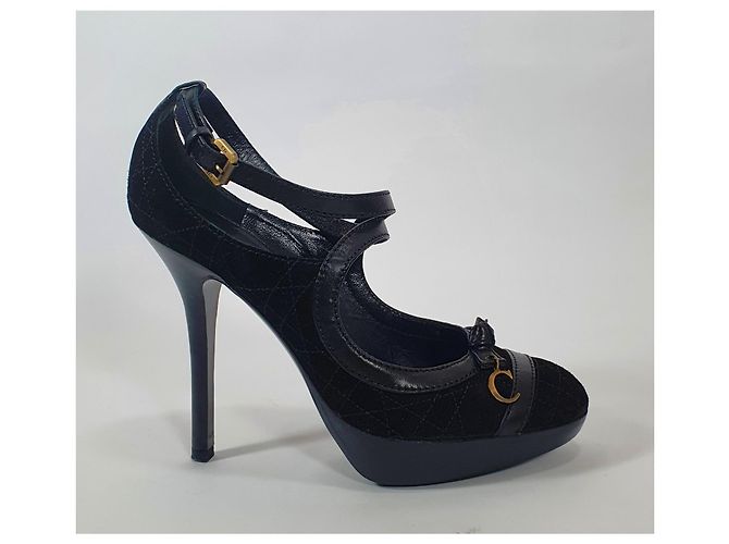 Sandali Dior in scamosciato nero - vista 3