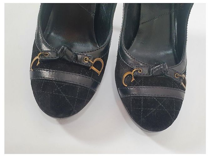Sandali Dior in scamosciato nero - vista 5