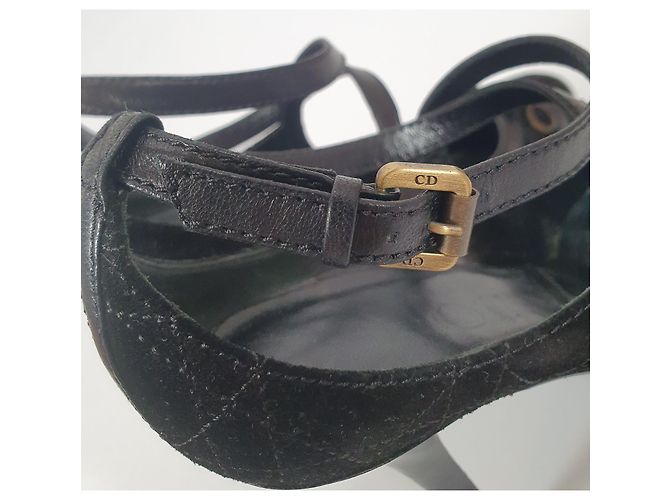 Sandali Dior in scamosciato nero - vista 6
