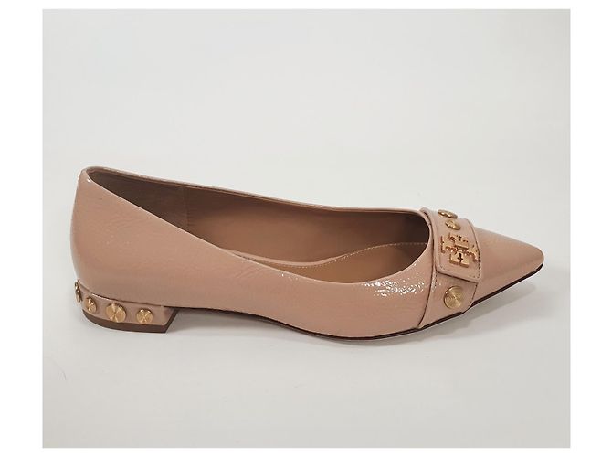 Tory Burch Kira Ballerine a Punta con Borchie in Pelle Vernice - vista 3