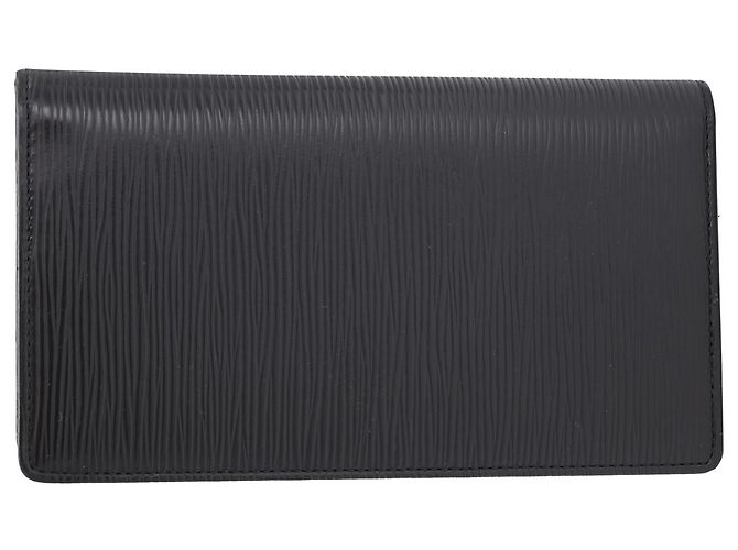 Organizer Louis Vuitton Checkbook Wallet in Black Epi Leather - view 3