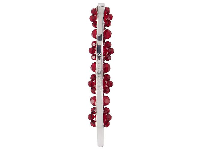 Presilha Flor - Simone Rocha - Cristal - Vermelho - vista 2