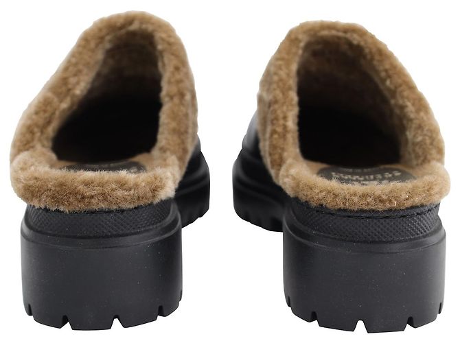 Brunello Cucinelli Zoccoli Shearling Lug-Sole in Pelle Marrone - vista 5