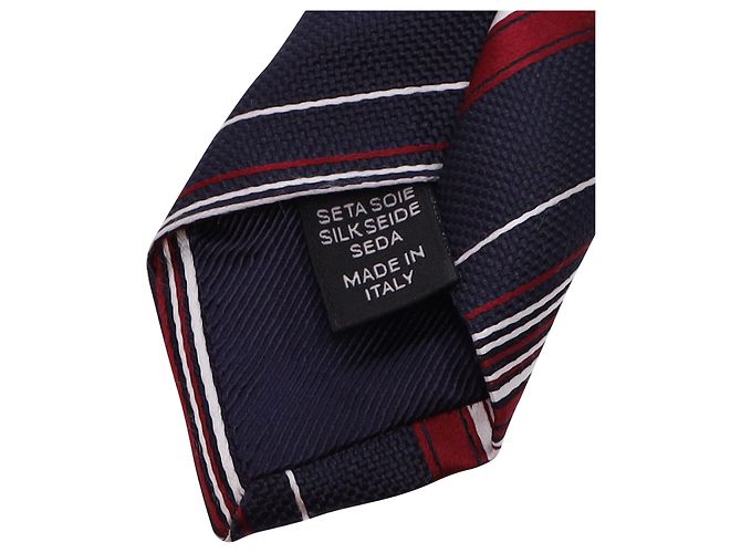 Autre Marque Ermenegildo Zegna Striped Pattern Necktie in Multicolor Silk Python print - view 3