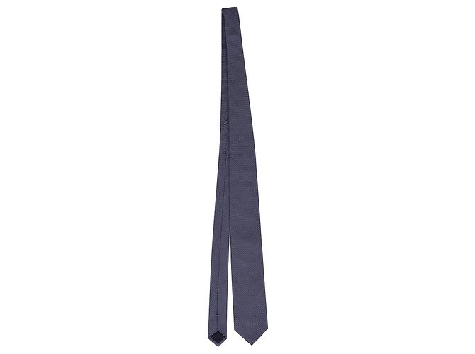 Cravatta BOSS Hugo Boss a righe in seta blu Blu navy - vista 2