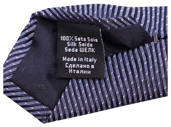 Cravatta BOSS Hugo Boss a righe in seta blu Blu navy - vista 3