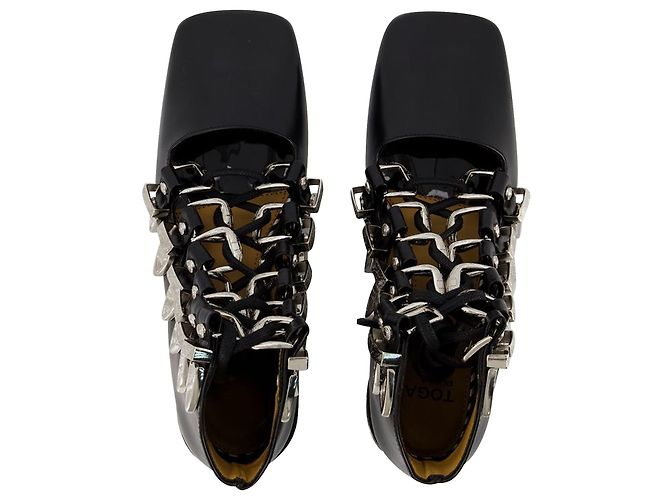 AJ1284 Botines - Toga Pulla - Cuero - Negro - vista 4