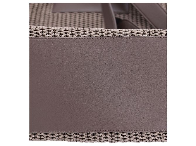 Brunello Cucinelli Mochila de paja entretejida en rafia marrón - vista 6