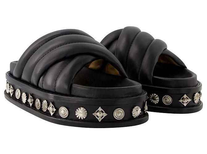 AJ1281 Sandali - Toga Pulla - Pelle - Nero - vista 2