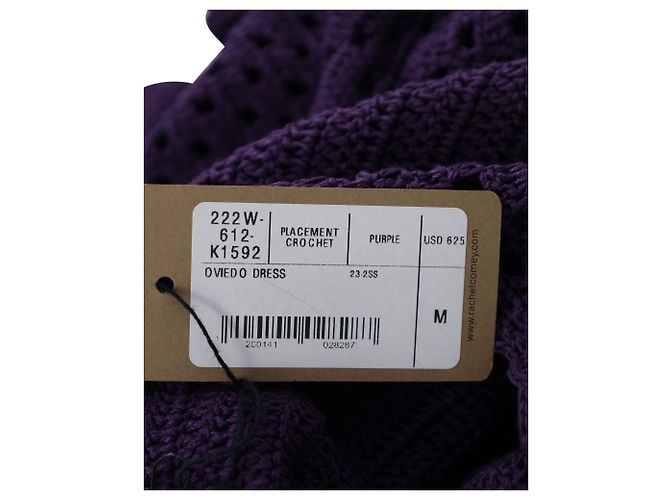 Vestido reto de manga curta Rachel Comey em algodão crochê roxo - vista 5