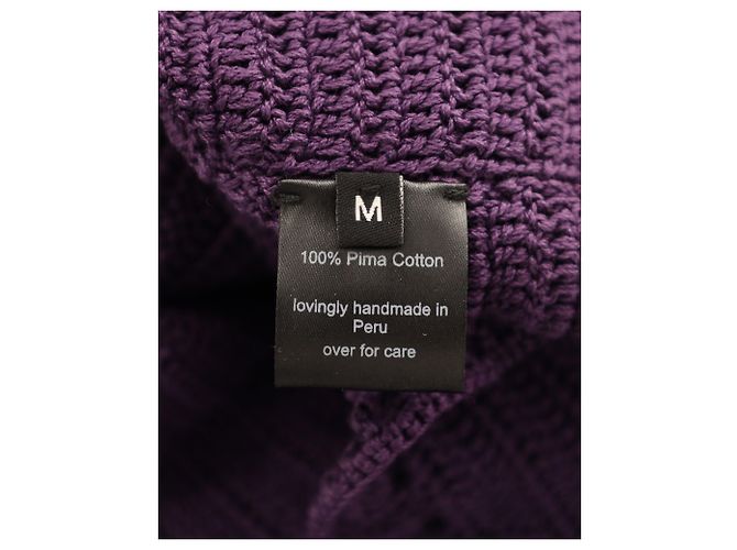 Vestido reto de manga curta Rachel Comey em algodão crochê roxo - vista 6