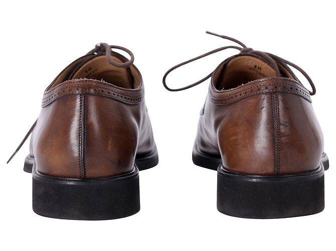Scarpe derby stringate Tod's in pelle marrone - vista 4