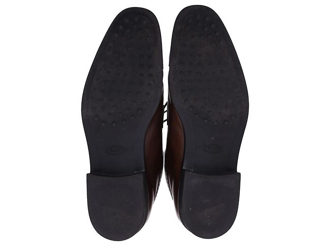 Scarpe derby stringate Tod's in pelle marrone - vista 6