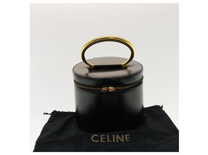 Céline Pochette cosmetica CELINE Vanity in pelle nera e oro Auth 43930 Nero D'oro - vista 12