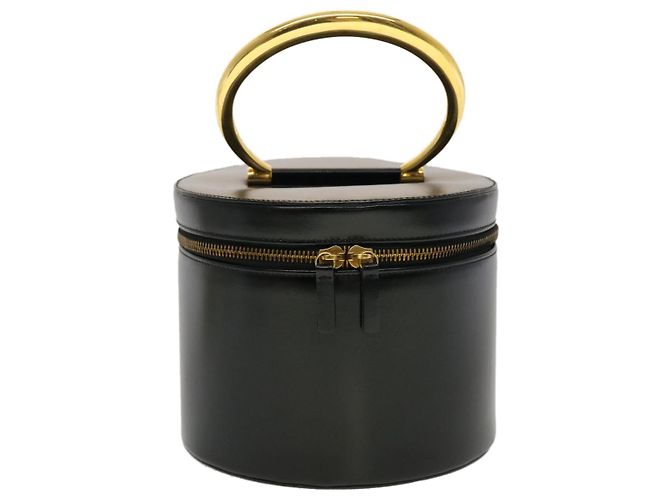 Céline Pochette cosmetica CELINE Vanity in pelle nera e oro Auth 43930 Nero D'oro - vista 13