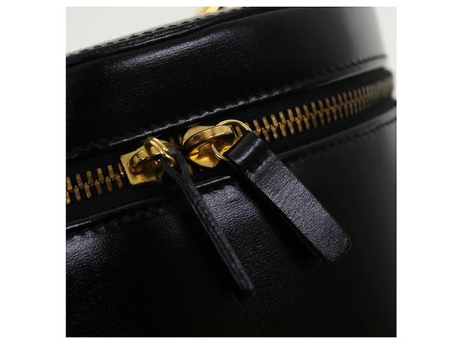 Céline Pochette cosmetica CELINE Vanity in pelle nera e oro Auth 43930 Nero D'oro - vista 18