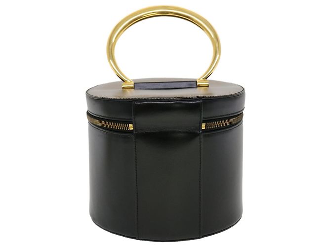 Céline Pochette cosmetica CELINE Vanity in pelle nera e oro Auth 43930 Nero D'oro - vista 2