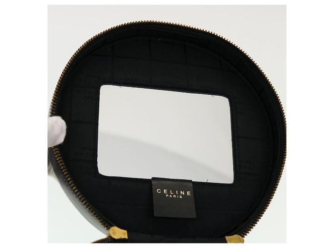 Céline Pochette cosmetica CELINE Vanity in pelle nera e oro Auth 43930 Nero D'oro - vista 9