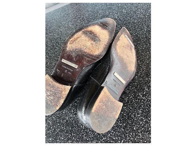 Scarpe Oxford Dolce & Gabbana in pelle e pitone nero - vista 3