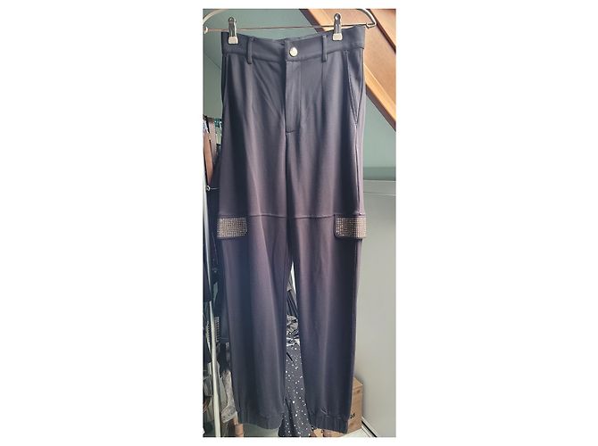 Calça cargo Liu.Jo preta com tachas Preto - vista 10