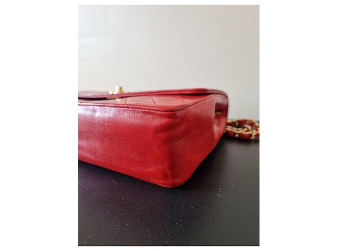 Borsa Chanel Timeless in pelle di agnello rossa Rosso - vista 11