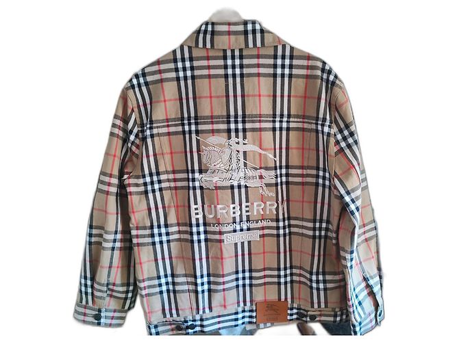 Autre Marque Supreme Jacke aus Baumwolle Beige Größe S - Ansicht 2
