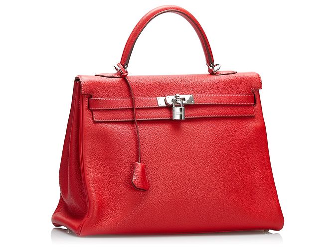 Hermès Rosso Togo Kelly 35 - vista 2