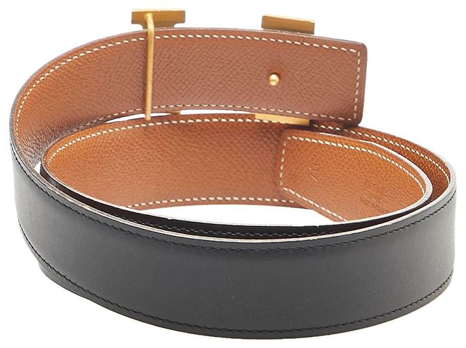 Hermès Hermes Cinturón Constance Reversible Negro - vista 3