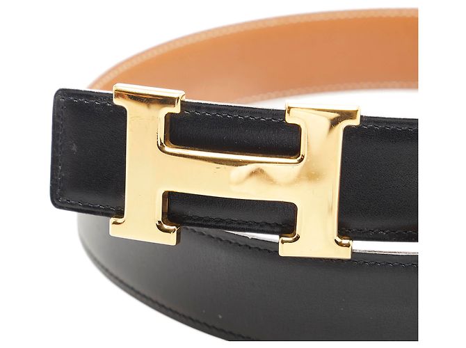 Hermès Hermes Cinturón Constance Reversible Negro - vista 6