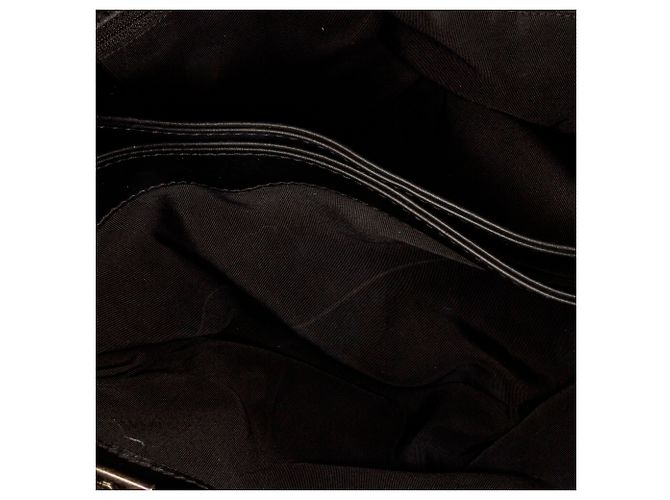 Chanel Black Patent Boy Reverso Shopping Tote Nero - vista 9