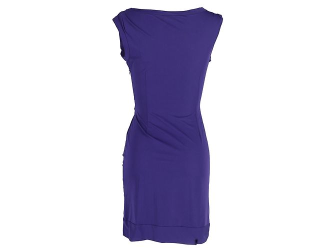 Mini abito Diane Von Furstenberg Della Tie Waist in nylon viola - vista 3