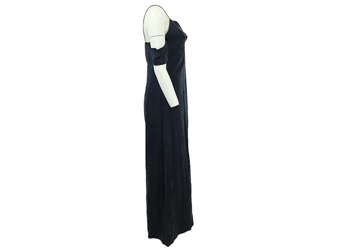 Zimmermann Off-Shoulder Jumpsuit in Navy Blue Silk - view 4