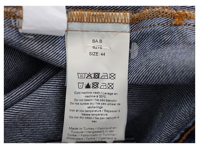 Chaqueta vaquera con cuello de volantes Ganni en algodón azul - vista 5