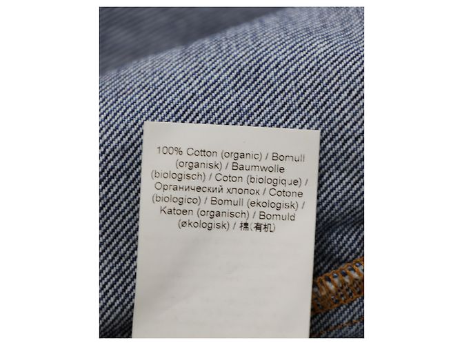 Chaqueta vaquera con cuello de volantes Ganni en algodón azul - vista 7