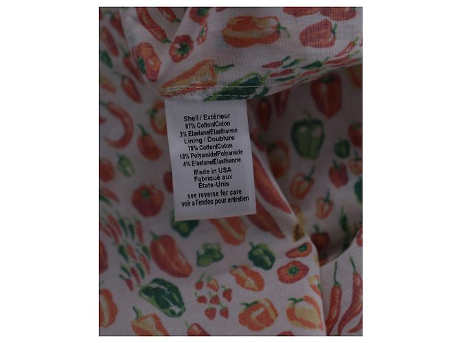 Autre Marque Caroline Constas Abito midi con stampa Gretta in cotone multicolor - vista 5