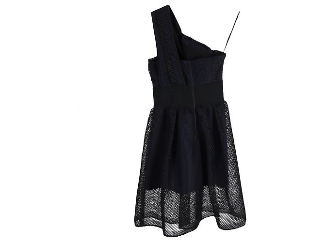 Self portrait Einschultriges Skaterkleid von Self-Portrait aus schwarzem Polyester - Ansicht 3