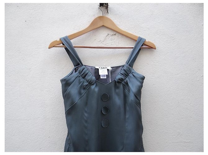 Vestido Chloé de seda verde - vista 3