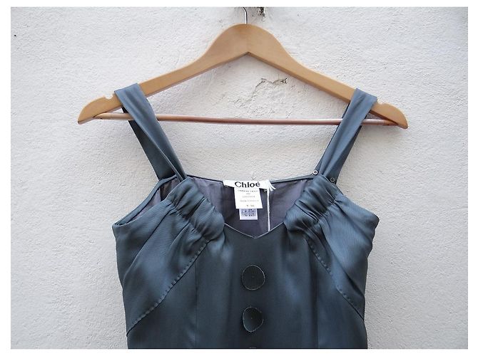 Vestido Chloé de seda verde - vista 4