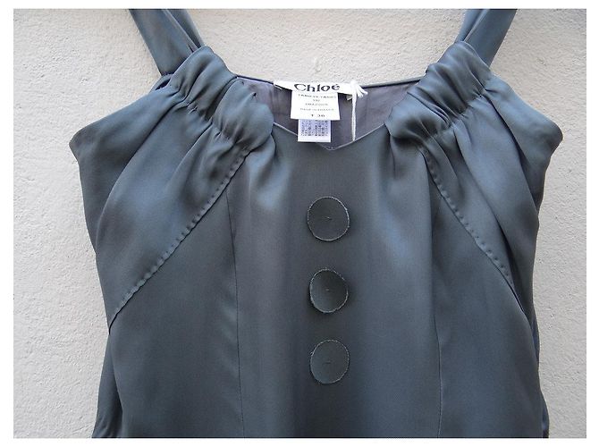 Vestido Chloé de seda verde - vista 7