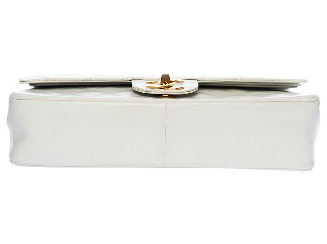 Mademoiselle Sac Chanel Timeless/Classico in Pelle Bianca - 1212511990 Bianco - vista 8