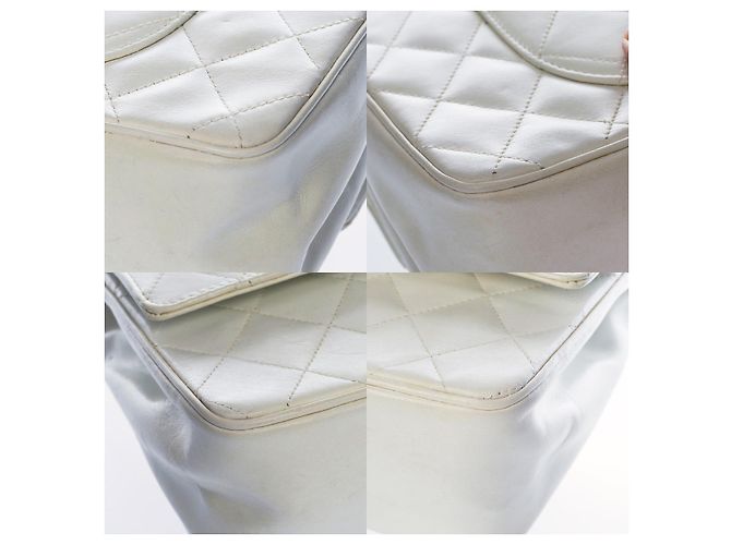 Mademoiselle Sac Chanel Timeless/Classico in Pelle Bianca - 1212511990 Bianco - vista 9