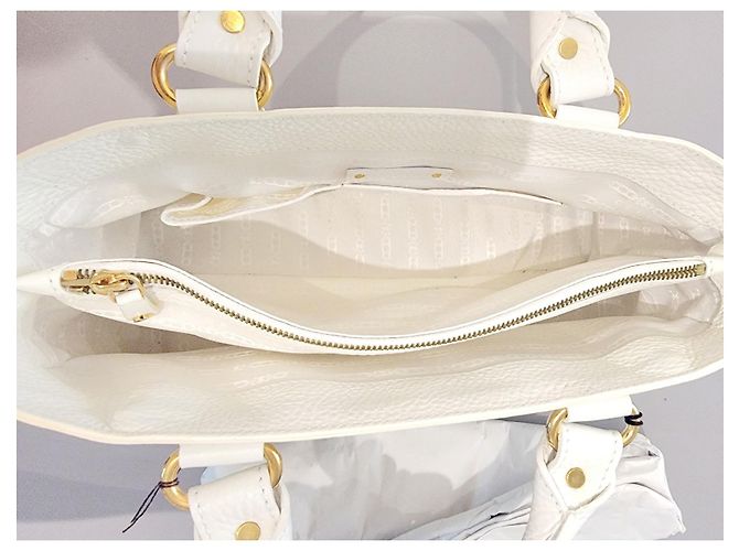 Borsa a mano Céline Boogie in pelle bianca Bianco - vista 8
