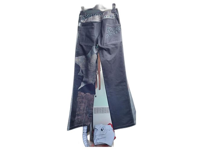 Autre Marque Pantalones OHDD Marco Fantini de algodón con lentejuelas Multicolor - vista 2