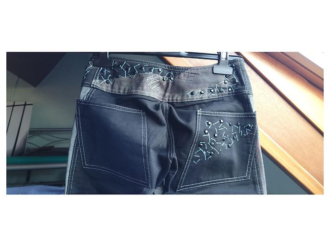 Autre Marque Pantalones OHDD Marco Fantini de algodón con lentejuelas Multicolor - vista 4