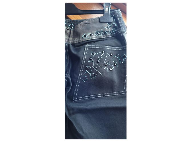 Autre Marque Pantalones OHDD Marco Fantini de algodón con lentejuelas Multicolor - vista 6
